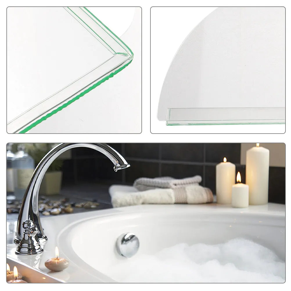 

1 Pair Acrylic Bathtub Splash Guard Clear Waterproof Splashing Baffle For Tub Sink Shower Water Blocker Bathroom Splash Guard