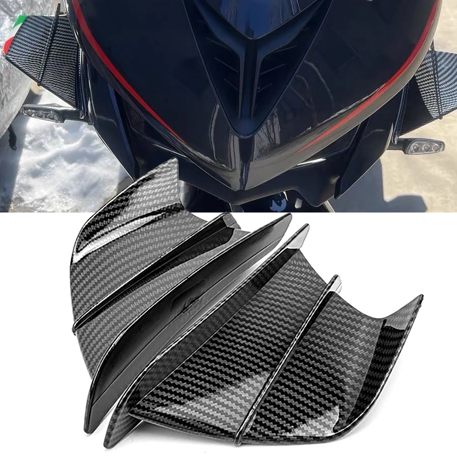 Motorcycle Spoiler Splitter Winglet Aerodynamic Wing Kit For Yamaha Suzuki Kawasaki Honda H2/H2R Scooter