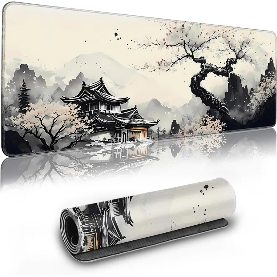 

Long Gaming Mouse Pad Extended Anime Large Desk Pad with NonSlip Base Full Keyboard Mat with Stitched Edges for Gaming and Offi