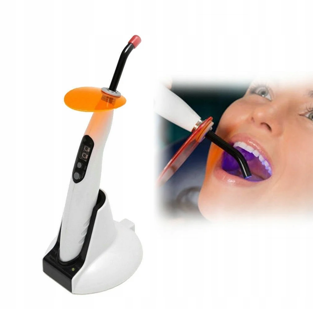 5W Dental LED Curing Light Wireless LED Polymerization Lamp Cordless Curing Lamp 1500mW/cm² Woodpecker Style with Charger