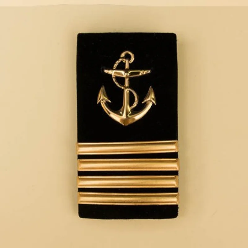 Navy Officer Ranks Epaulets Metal Yacht Crew Engineer Epaulettes Military Shoulder Knot Board Captain Sailor Badges