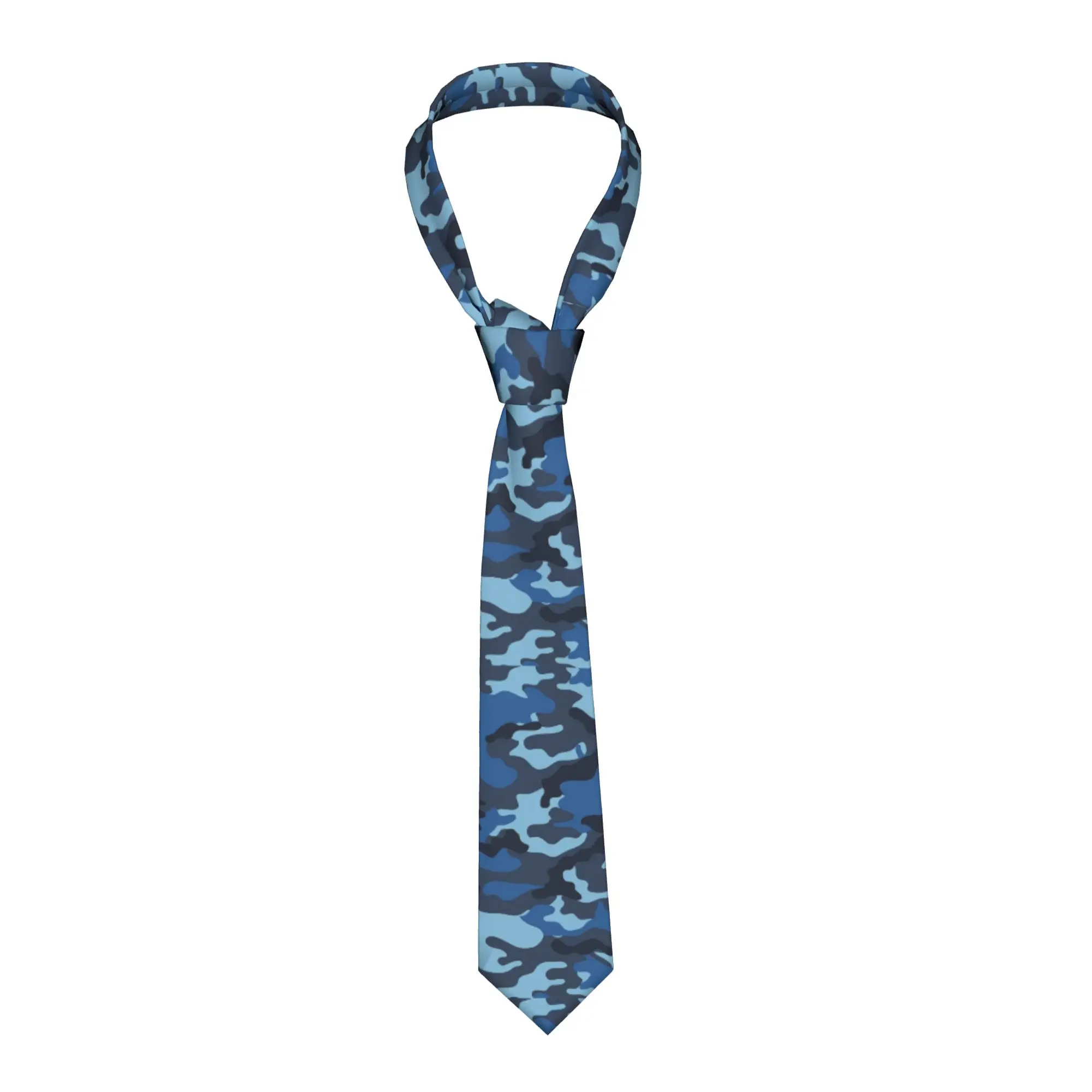 Camouflage Army Necktie Unisex Skinny 8 cm Narrow Bule Camo Neck Tie for Mens Daily Wear Gravatas Wedding Accessories  Office