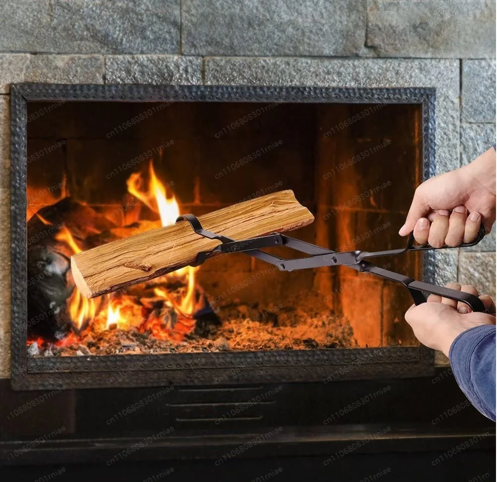 Fire tongs, fireplace , folding  , grippers, indoor/outdoor tools