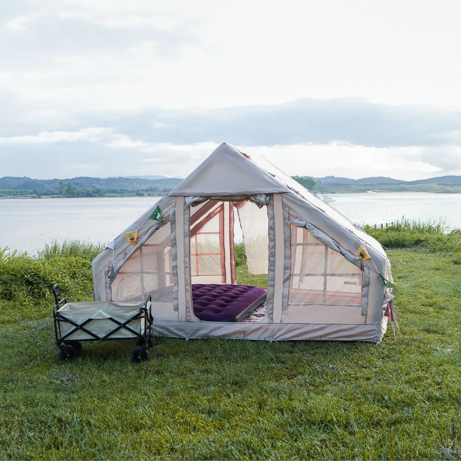 Lightweight Inflatable Tent Ou - Outdoor Camping House ulasan dan harga