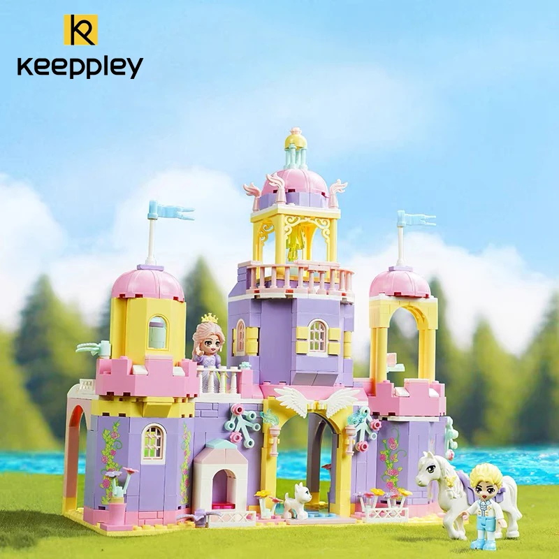 New Keeppley Building Block Wonderful Princess Castle Game Party Street View Cartoon Models Decoration Children\'s Toys Girl Gift