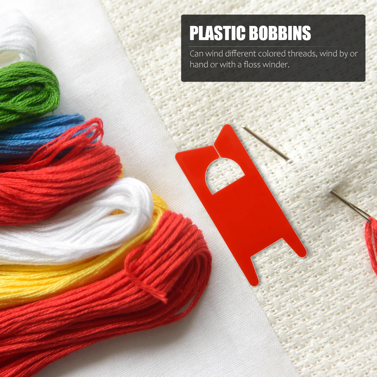 

100Pcs Premium Plastic Winding Plate Board Sewing Thread Organizer Essential for Cross Stitch DIY Craft Projects Compact Thread