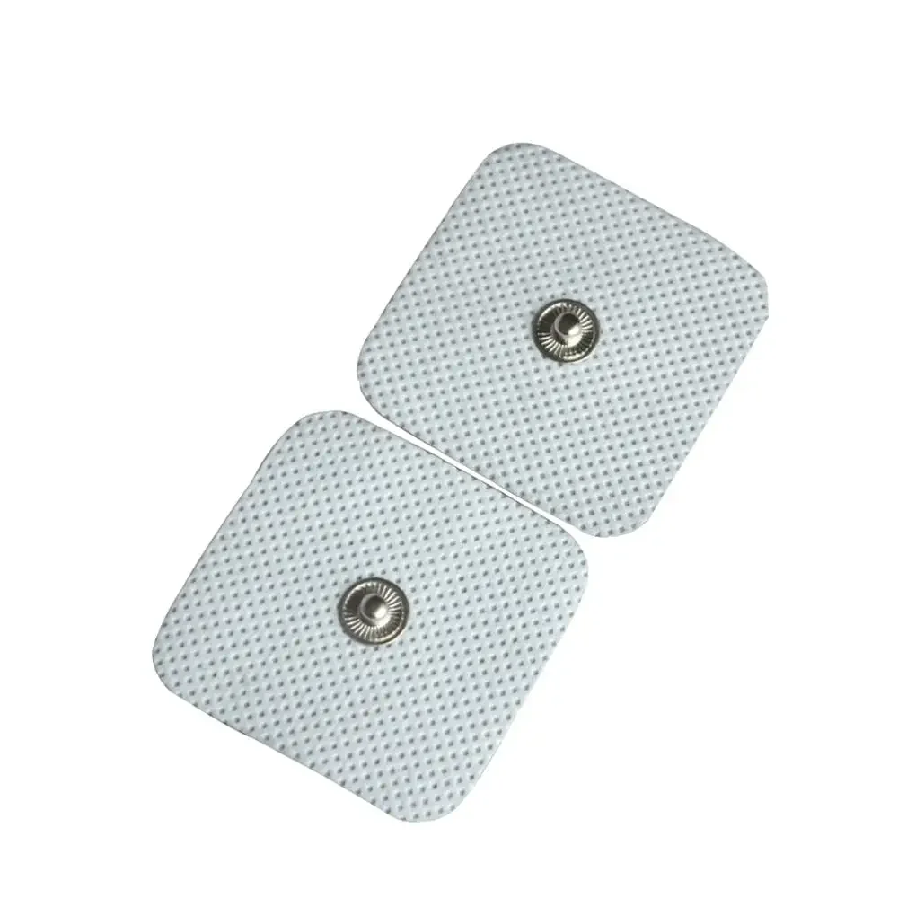 1pair 4*4cm Electrode Pads For Muscle Nerve Stimulation Digital Tens Therapy Machine  Slimming Massager Square Patch