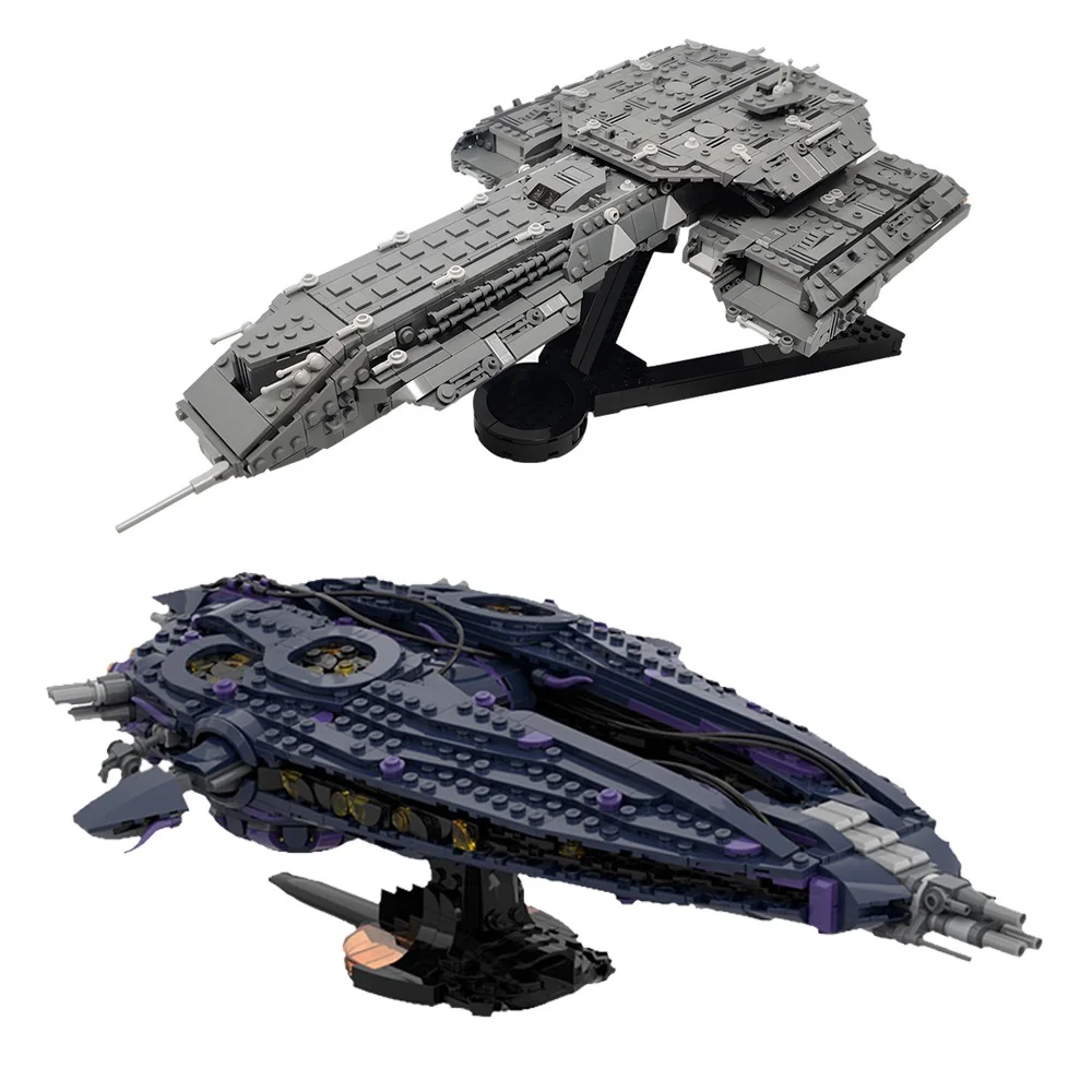 

Gobricks MOC Stargate Movie Wraith Hive Ship Building Block Model Stargate BC-304 Daedalus Deep Space Carrier Bricks Toys Gifts