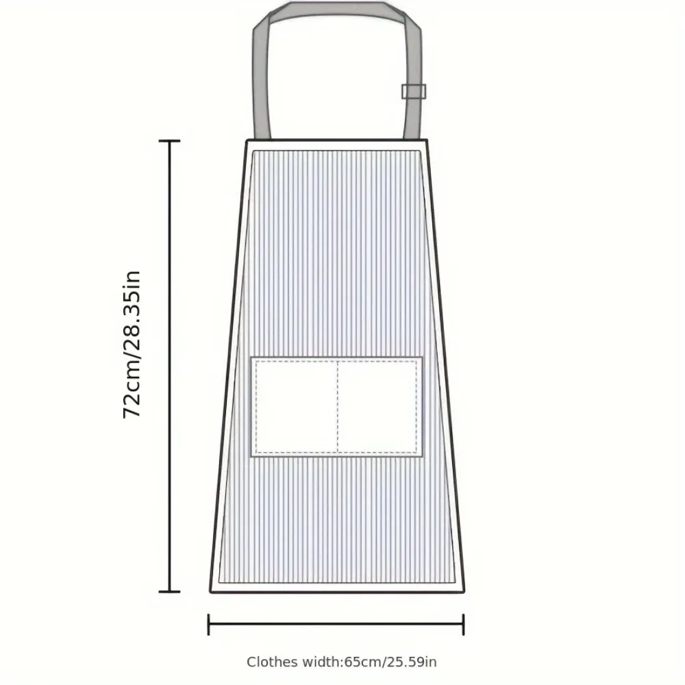 Apron for Home Kitchen Waterproof and Oil-Proof Adult Male and Female Couple Style Cooking Work Clothes Light and Thin image 2