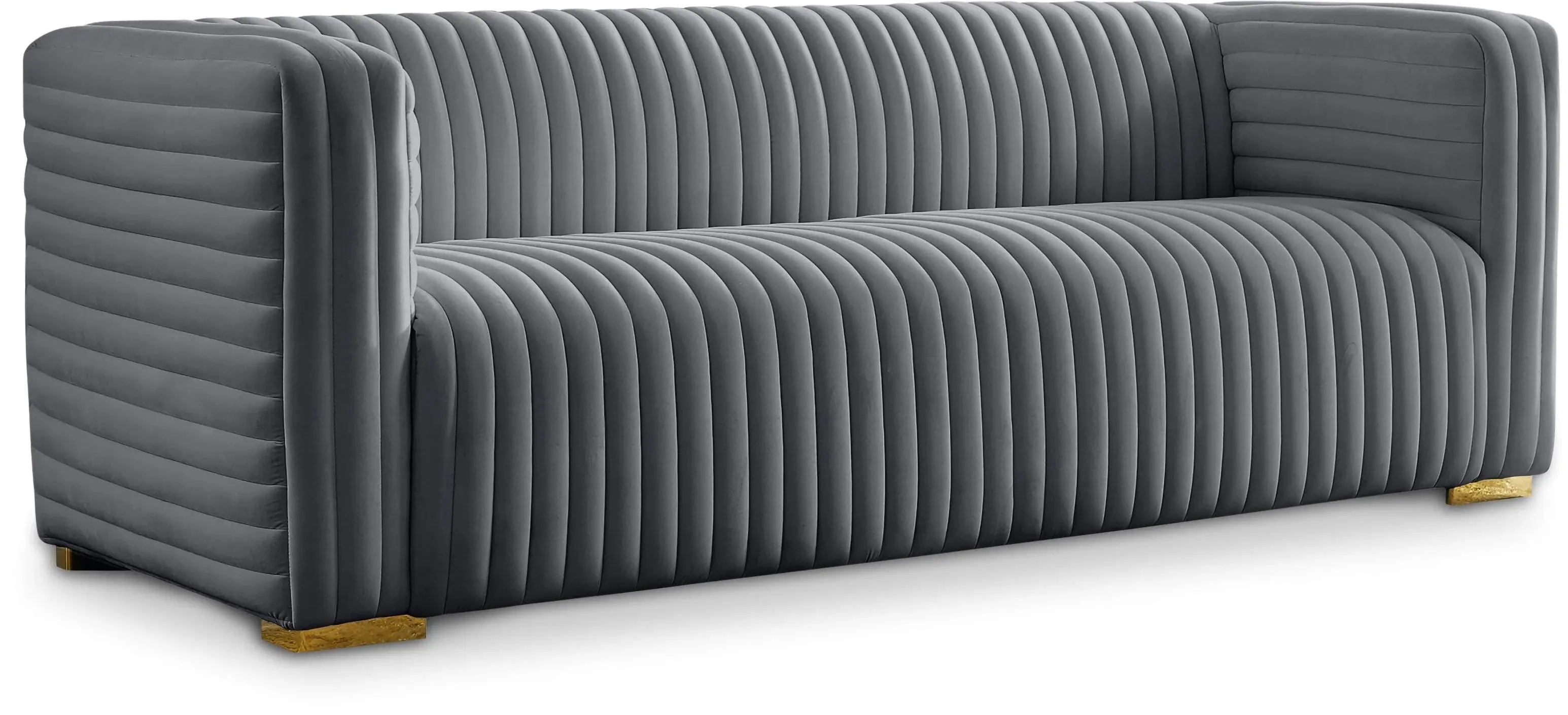 Luxury Stainless Steel Base Velvet Tufted Living Room Sofa Sets Couch Lounge Sofa for Home Hotel Furniture