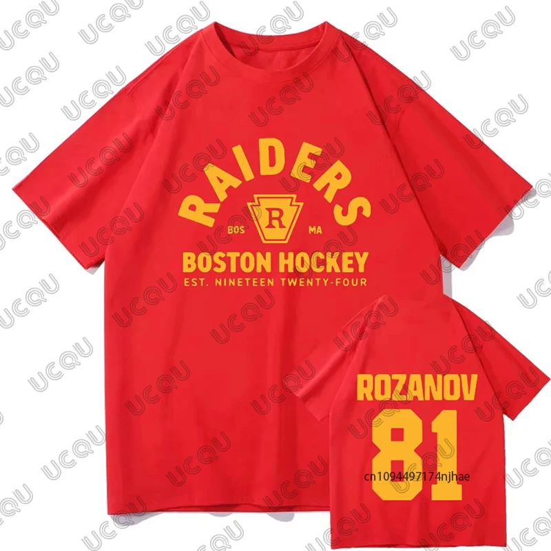 Llya Rozanov 81Bos Raiders Tees TV Rivalry riscaldato Stampa T-shirt in cotone da donna Estate Manica corta Moda Streetwear Top unisex