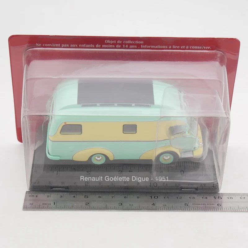 

Diecast Ixo 1:43 Scale Renault Goelette Digue 1951 Renault RV Camper Car Alloy Car Model Collectible Toy Gift Souvenir Display
