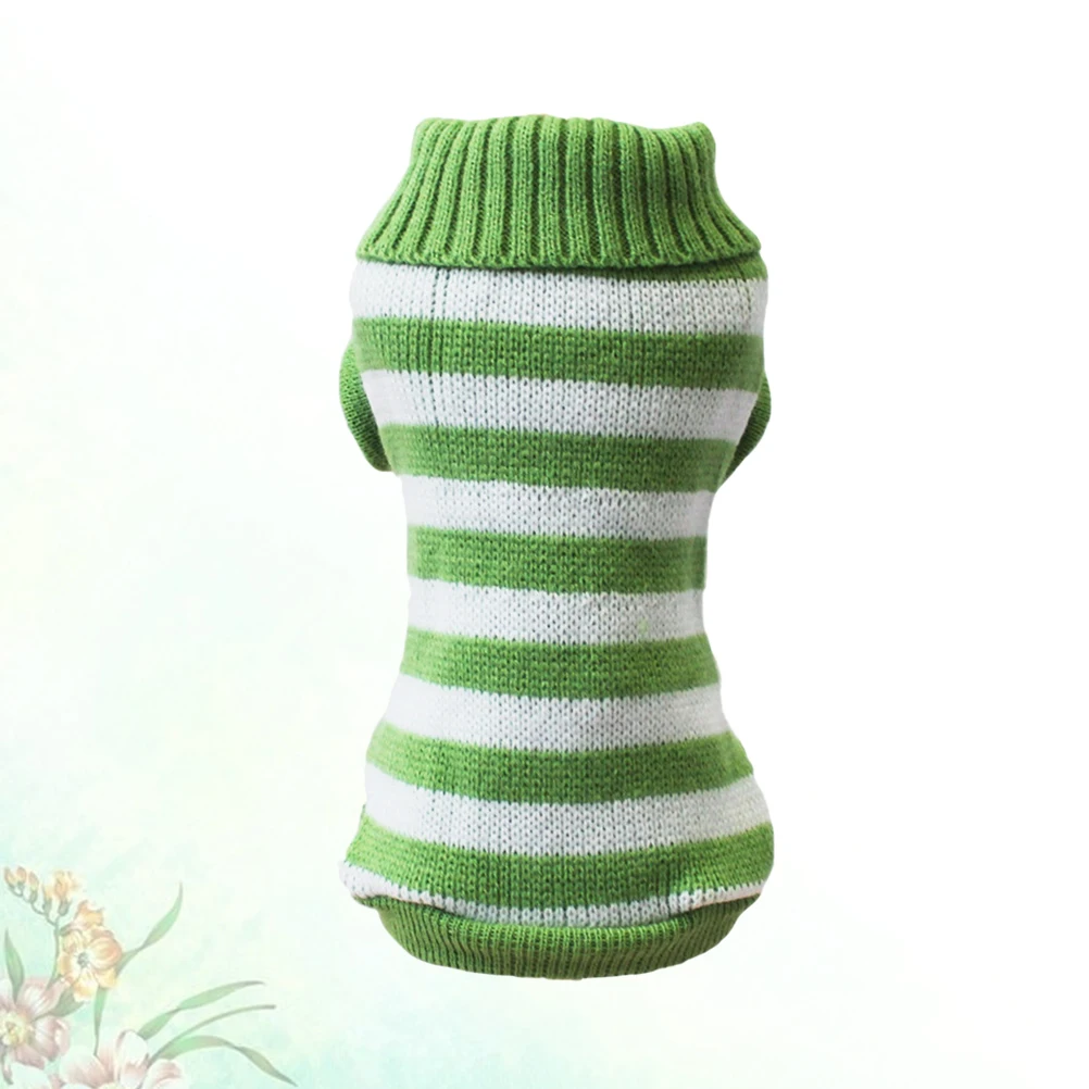 

Pet High Collar Sweater For Dogs Fashion Stripe Warm Clothing Outdoor Walking Christmas Party Costume Dog Clothes