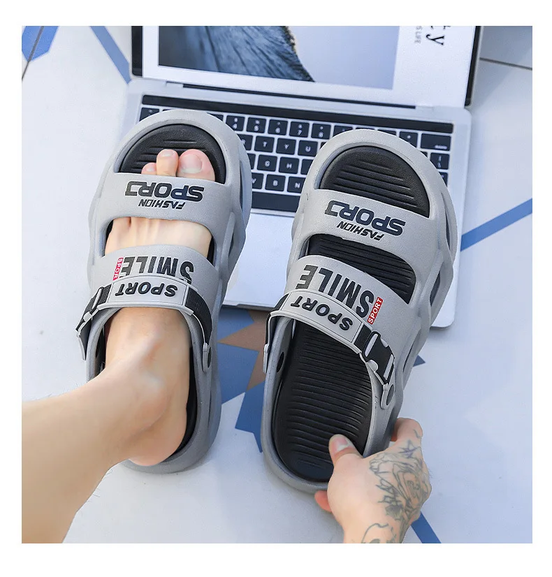 Herren-Sommer-Outdoor-Sandalen – Rutschfeste, geruchsabweisende Freizeit- und Fahrersandalen, ultraweiche Cloud-Comfort-Strandslipper für Herren – Detail 23