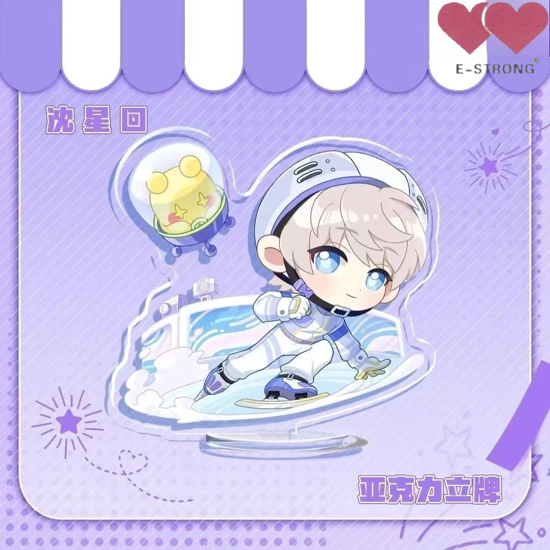 الحب والقوي والمساحة العميقة المحيطة محلية الصنع QQ، بطاقة واقفة لتزيين سطح الطاولة من الأكريليك اللطيف للغاية #6