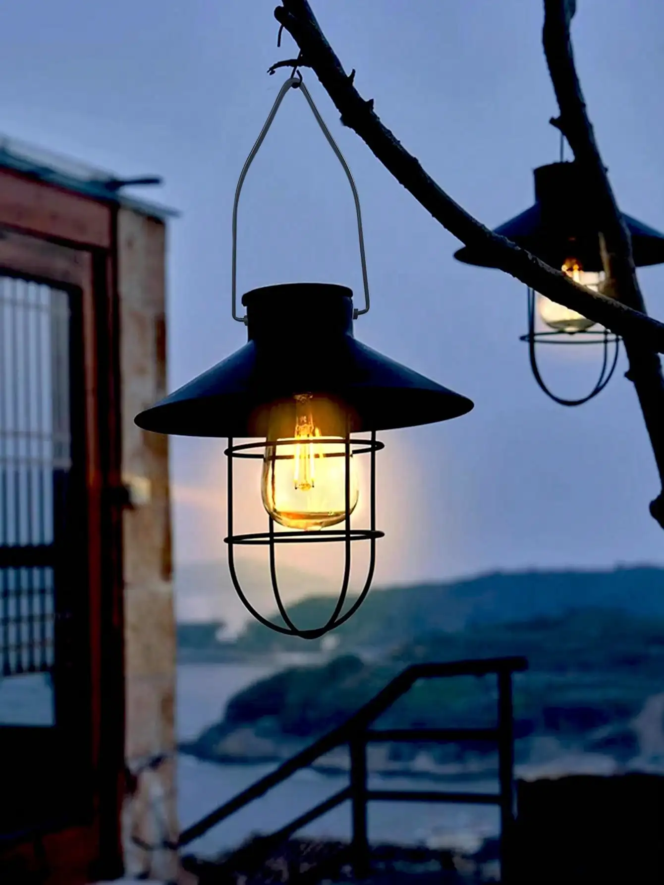 فانوس معلق بالطاقة الشمسية: إضاءة معلقة للديكور الخارجي للفناء والحديقة والشرفة وإضاءة أجواء دافئة #2