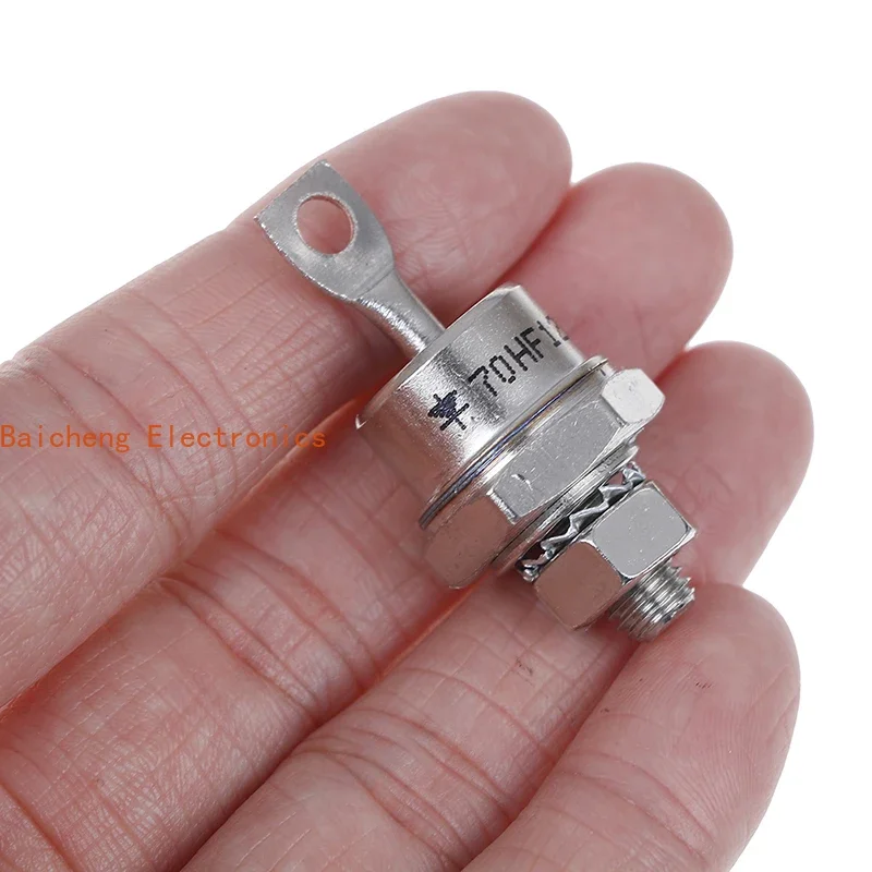 1PCS Export shaped spiral rectifier diode 1 X 70HF120 70A 1200V High Power Rectifier Metal Stud Type Rectifier Diodes