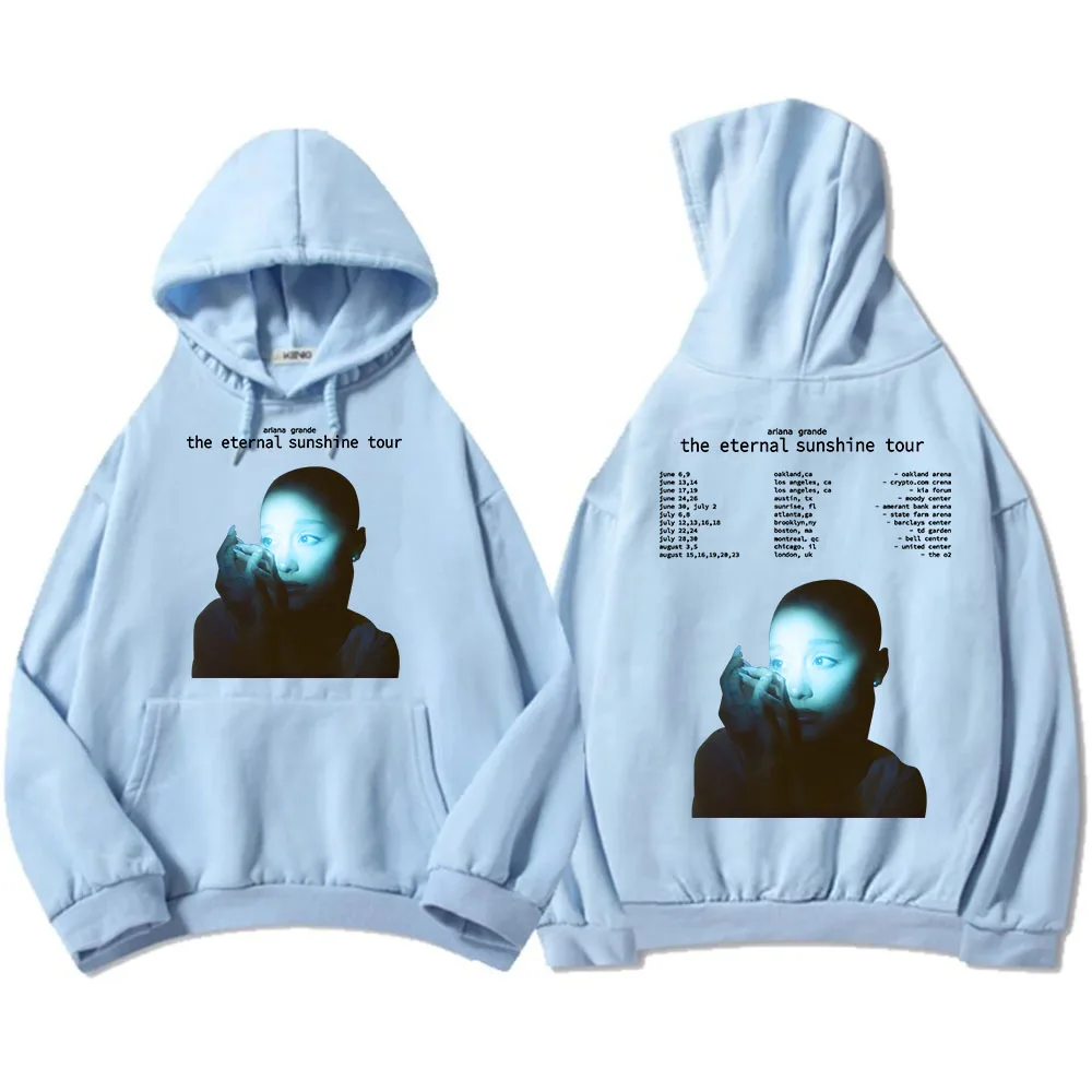 Ariana Grande The Eternal Sunshine Tour Hoodies Fashion Singer Graphic Printing Sweatshirt Long Sleeve Hooded Pullovers Unisex