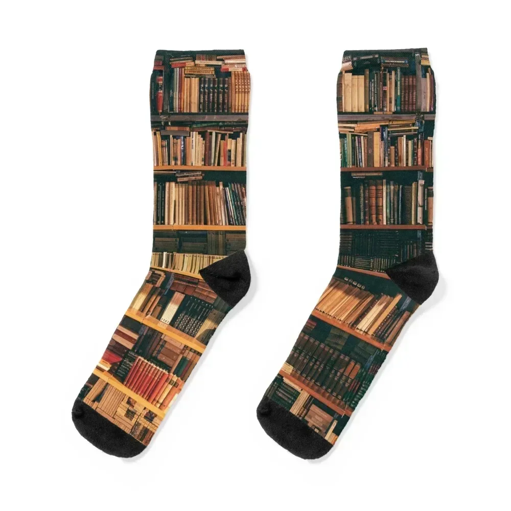 Book Shelf for Book Lovers Socks Antiskid soccer hockey Hiking boots Men's Socks Women's