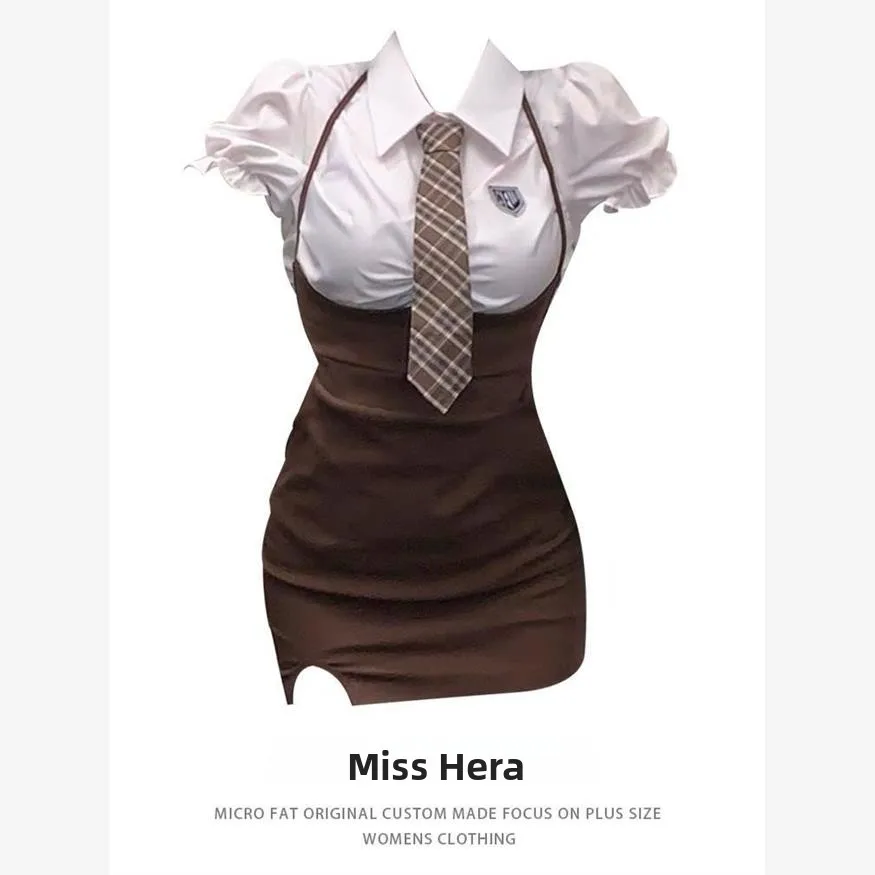 American Style Retro Wrap Skirt Set Women Summer Pure Desire Strap Dress Shirt Two Piece Set Long Sleeve Fashionable Outfit