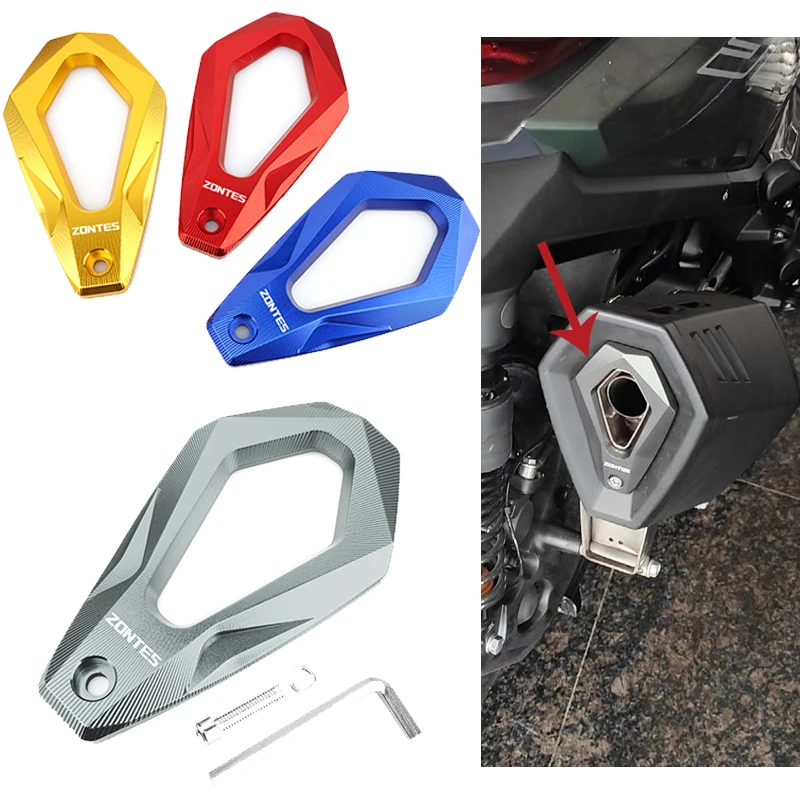 دراجة نارية غطاء ماسورة العادم حماية العادم الأنابيب الذيل غطاء حماية الزخرفية ل Zontes 368 جرام 368 جرام 368 متر 368 كيلو 368 متر 368 متر 368D 501 جرام