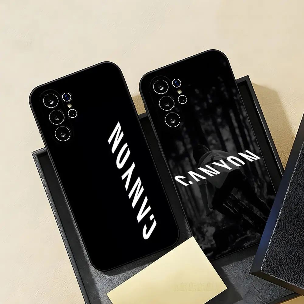 C-Canyon Logo Phone Case For Samsung S26 S25 S24 FE S23 S22 S21 Plus S20 Ultra Note20Ultra Black Soft Shell
