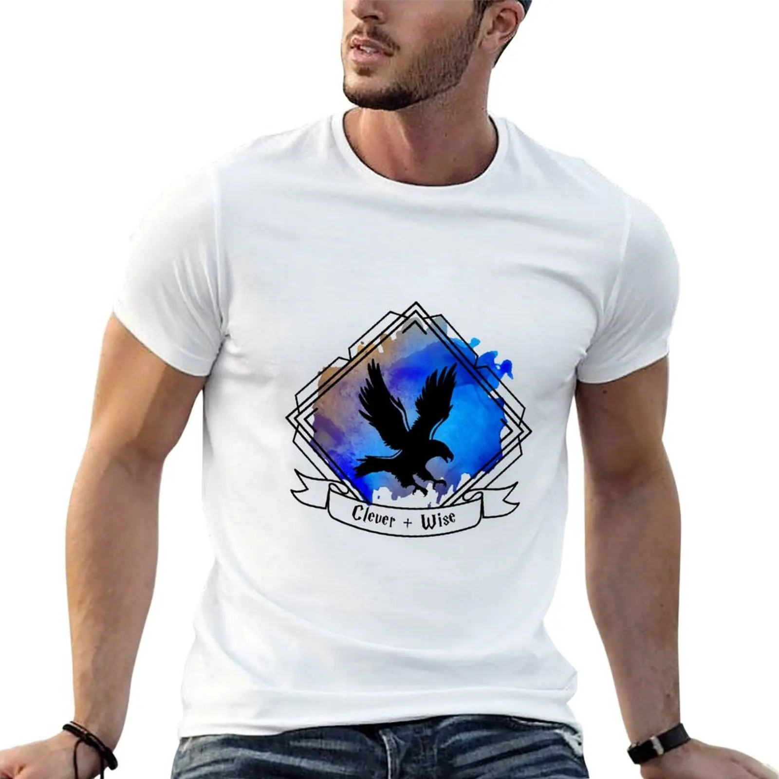 

Eagle Raven Emblem Smart Clever Wise T-Shirt t shirt man casual t shirt personalised T-Shirt