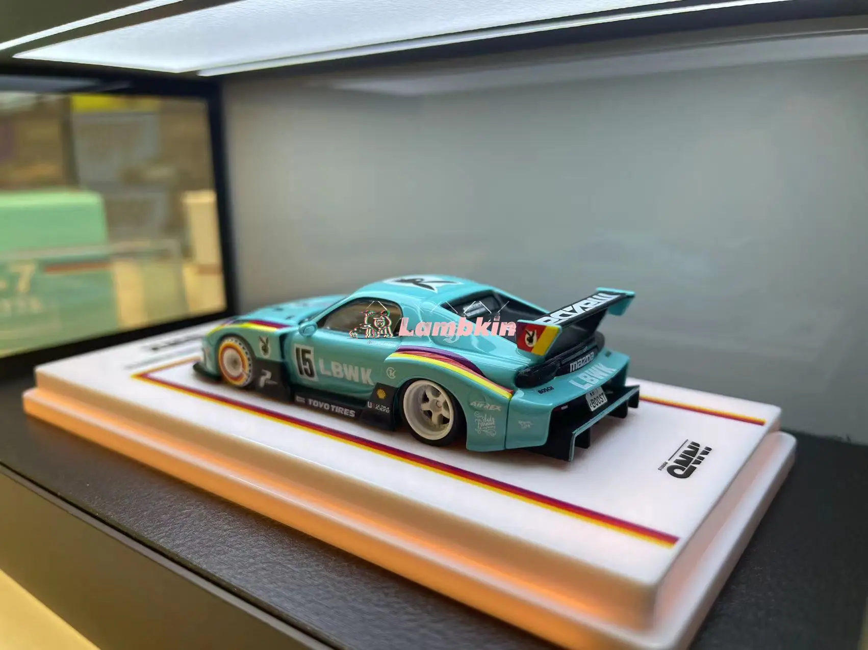 INNO-Modèle de voiture en alliage Jas7, Rocket Bunny Painting, Beijing Exhibition Edition, CHE Collecemballages Gift, Ornement, 10cm, 1:64