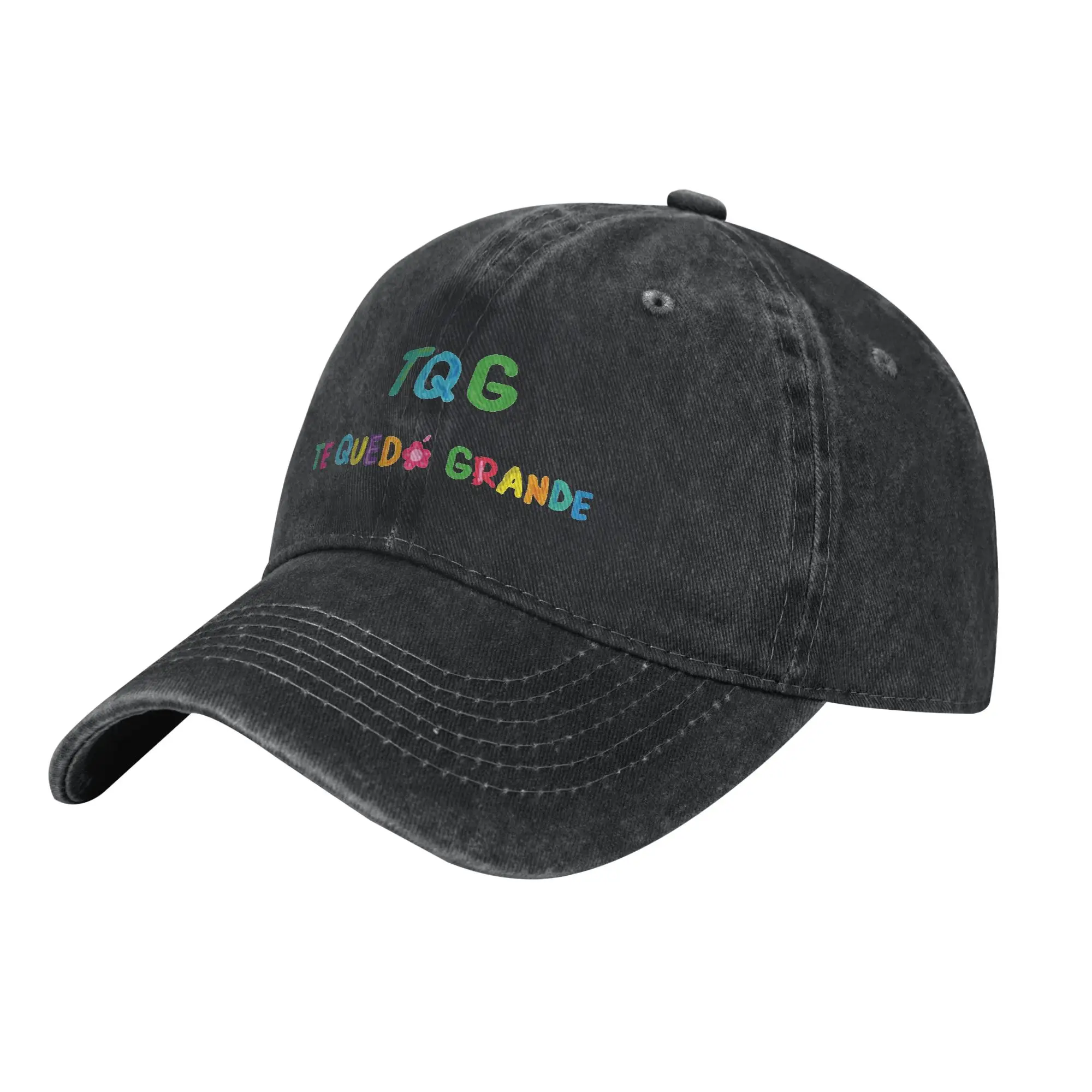 Gorras de Béisbol Vintage TQG Karol G con Letras, para Hombre y Mujer, de Mezclilla Desgastada, para Actividades al Aire Libre, Ajustables
