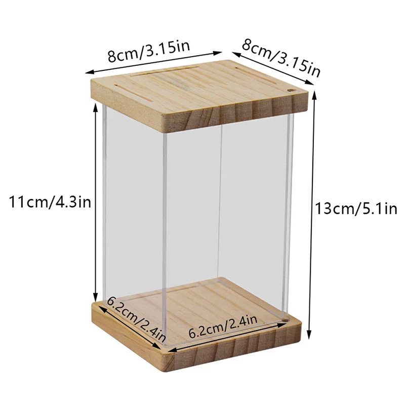 1pc Figure Doll Display Box DIY Storage Box Small Model Transparent Showcase Dust-Proof Protection Case Organizer Display Rack