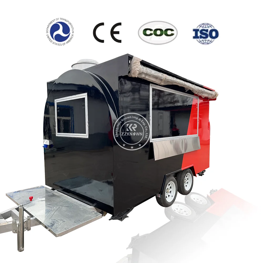 Carrinho de sorvete mais vendido para churrasco, reboque de concessão de pizza, carrinho de comida, caminhão de comida móvel barato com certificação DOT CE