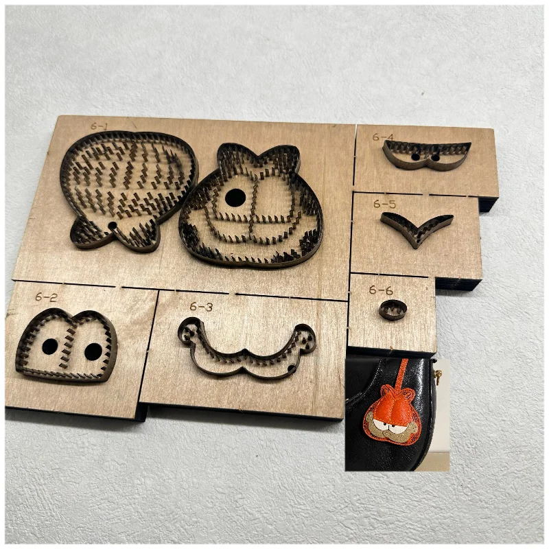 

Новая японская стальная лезвие, деревянная форма, большой желтый кот, кулон, кожаный дырокол, ручной инструмент, режущий нож, форма, кожаный ремесленный инструмент