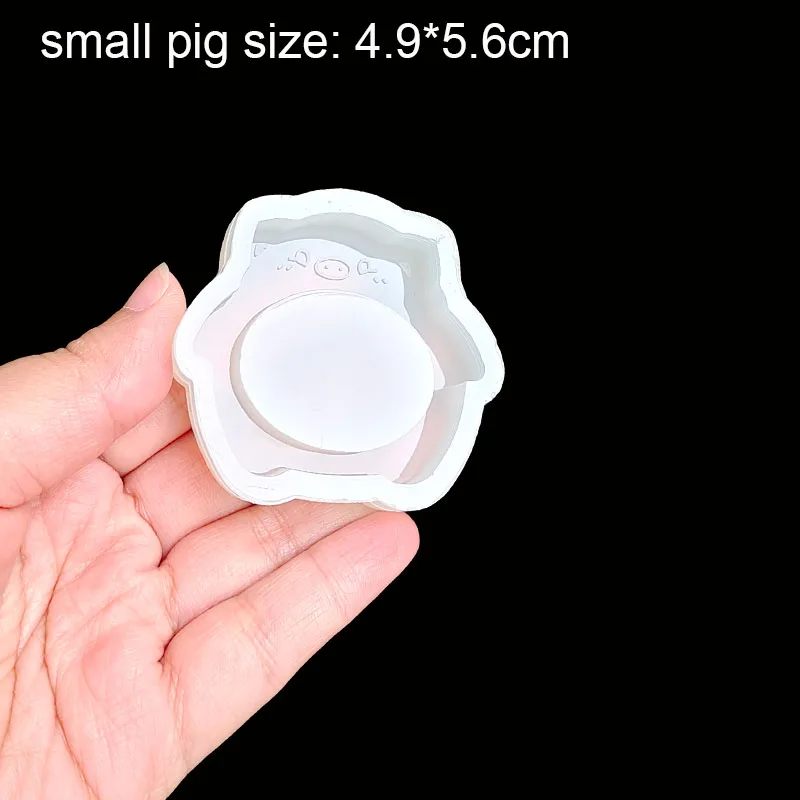 DIY Pig Bear Shaped Silicone Shaker Mold Epoxy Resin Mold Jewelry Tool Jewelry Accessories