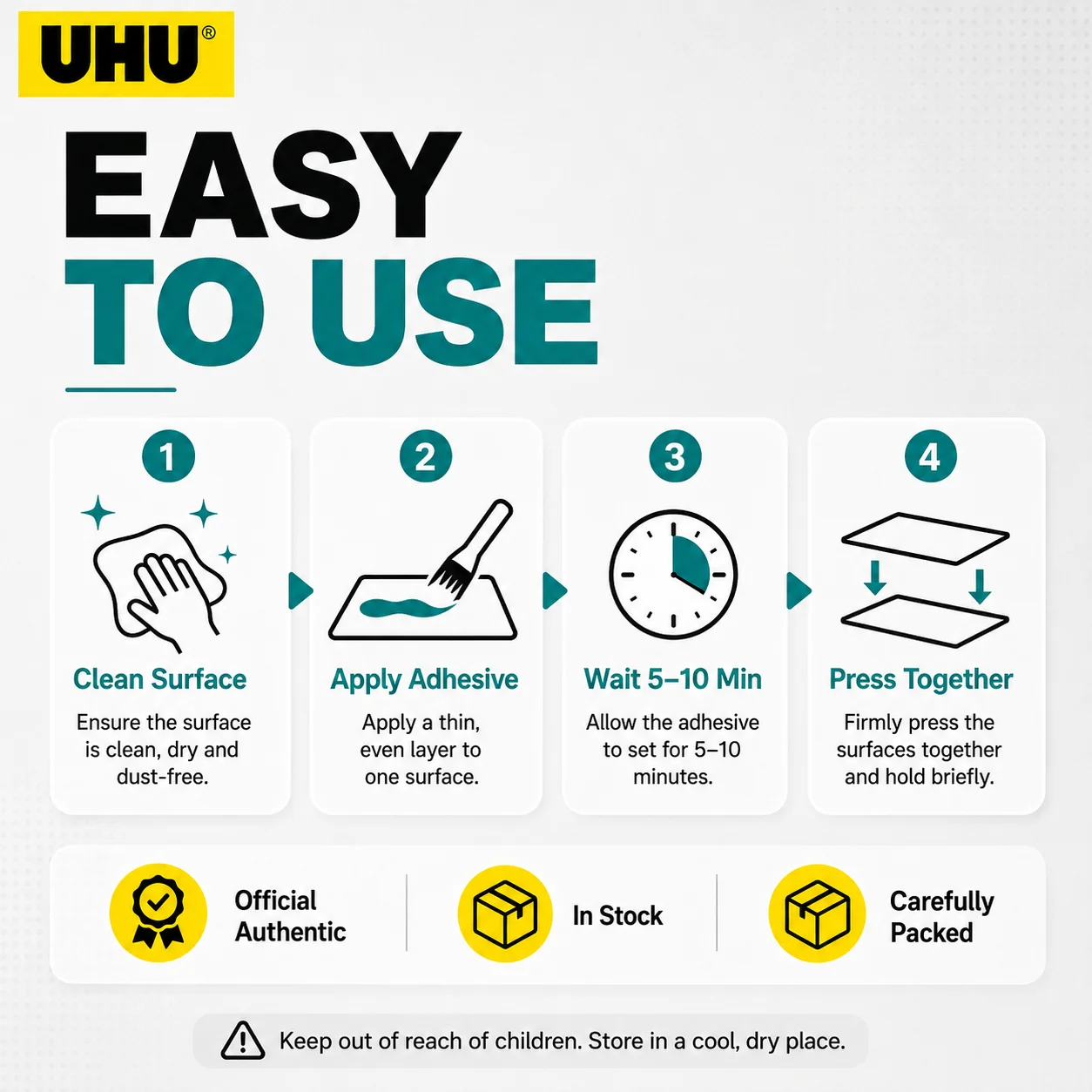 UHU POR Foam Safe Polystyrene Glue Transparent Flexible Adhesive for Styrofoam RC Plane Model Craft DIY 50ML