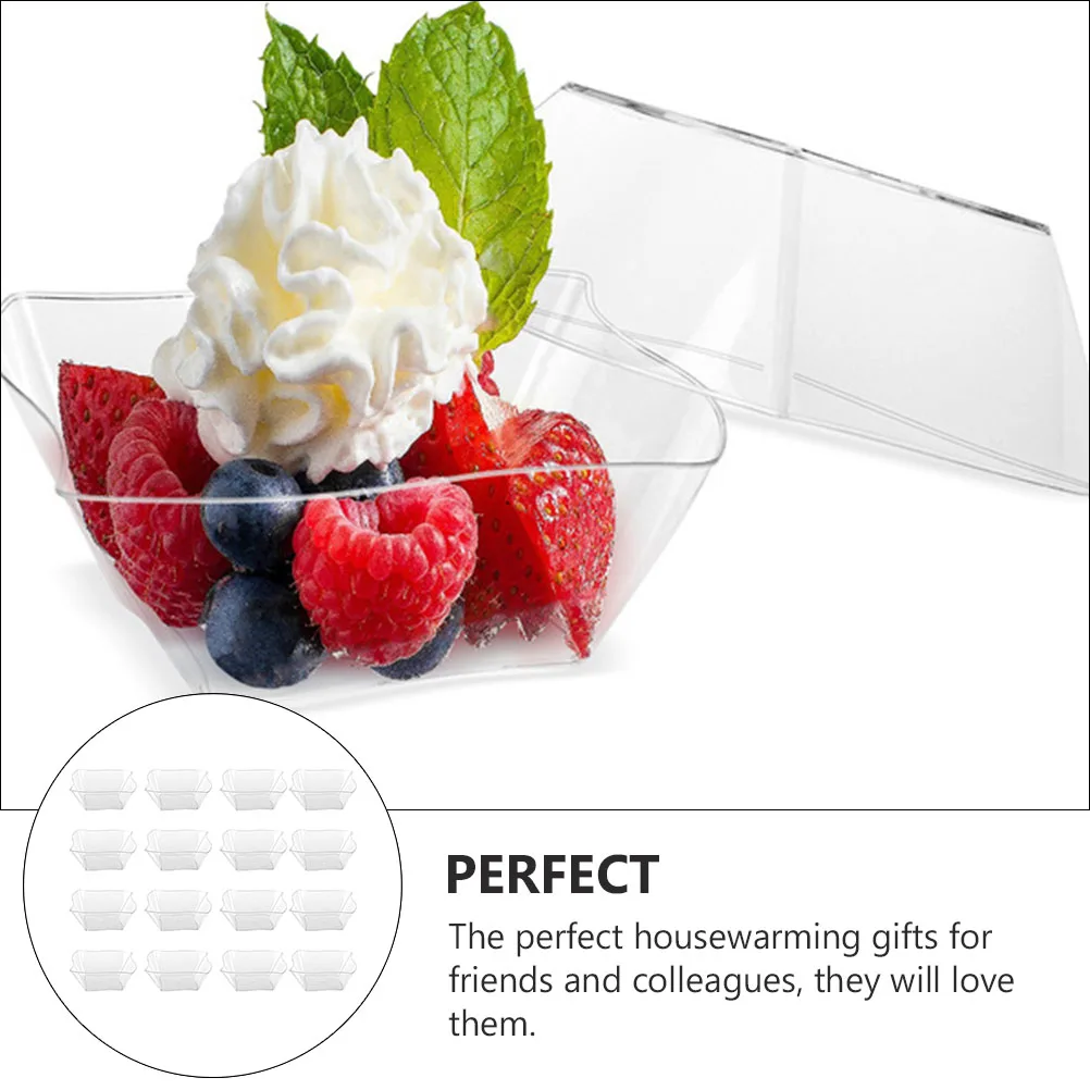 

48pcs Plastic Dessert Cups 148ML Transparent Yogurt Holders Disposable Snack Containers Party Supplies Kitchen Barware