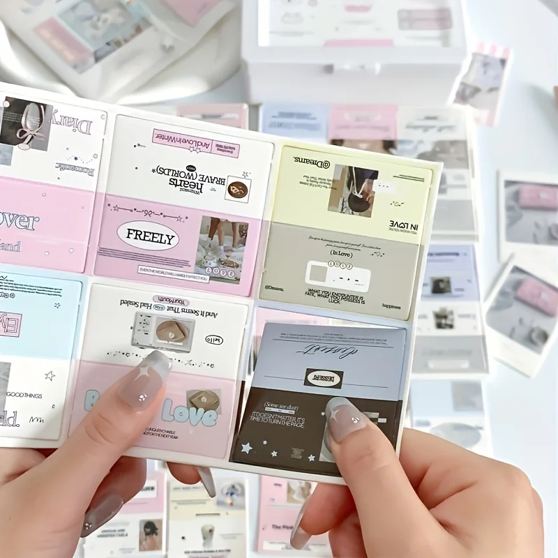 30 قطعة من البطاقات الصغيرة المطوية مع خطوط التجعيد - حاملات ملصقات على طراز INS لتغليف الهدايا، 5 أوراق من الملحقات الورقية الإبداعية