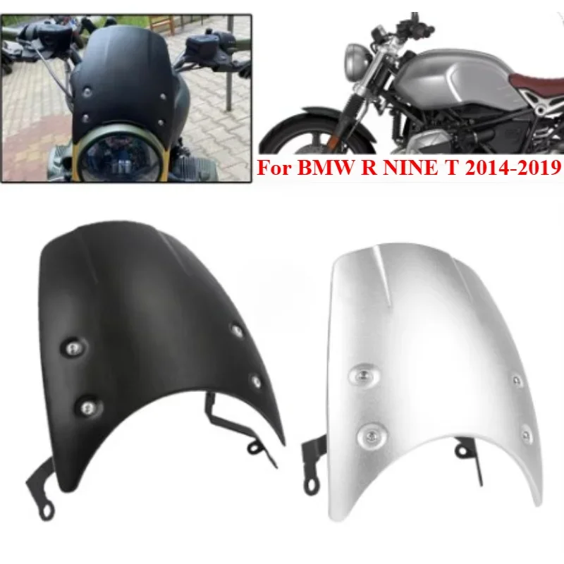 

Motorcycle Front Cowl Windshield Headlight Fairing Wind Screen Deflector for BMW R NINET Scrambler Racer Urban Pure 2014-2019