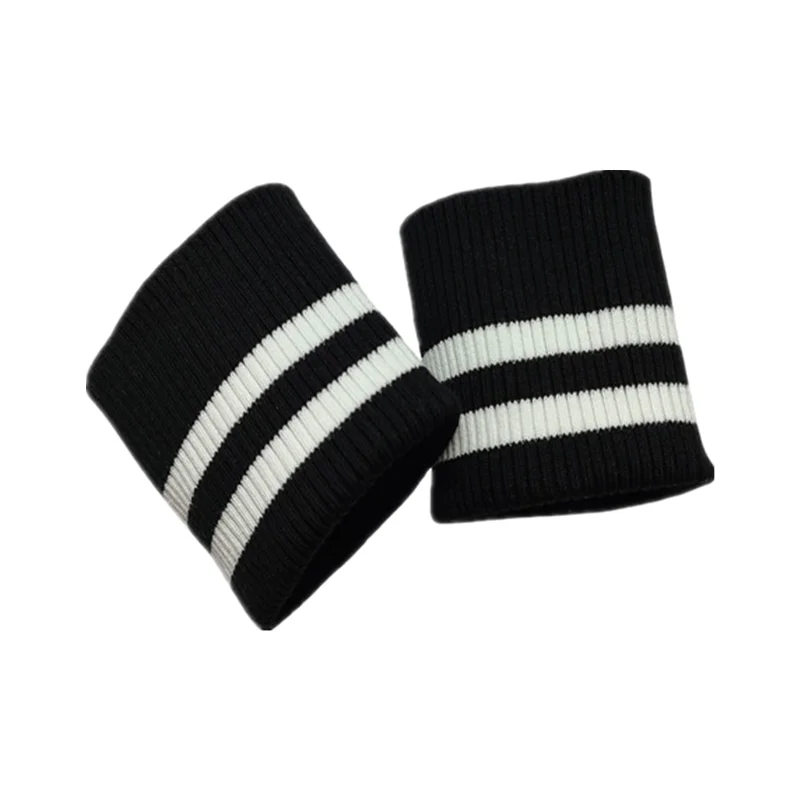 1 Pair Elastic Coarse Stripe Rib Cuff Coat Down Coat Sleeves Windproof Thread Hem Elastic Closure Garment Hem Accessories TJ6018