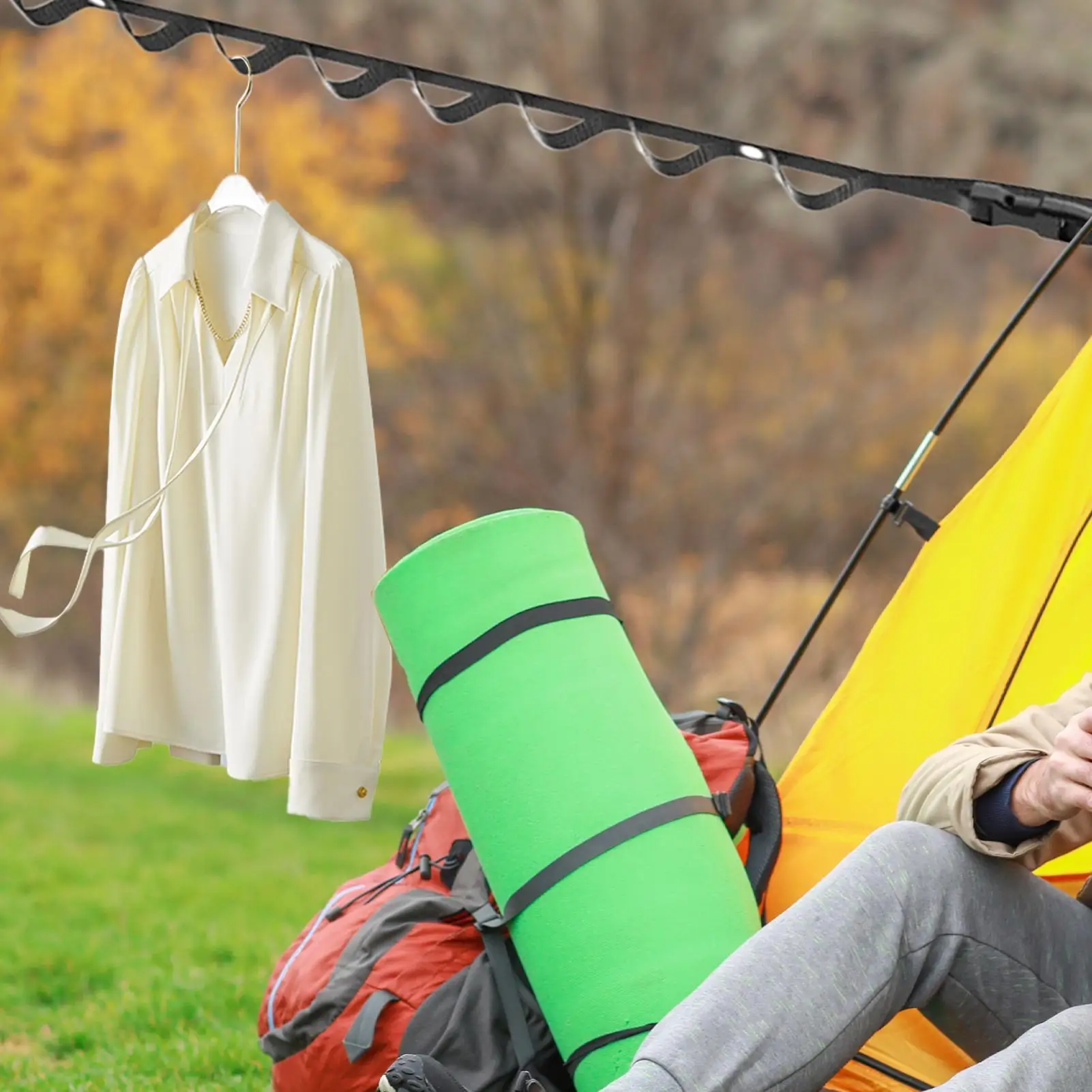 

Rv Clothes Line Car Clothes Hanging Rope Multi Functional Auto Interior Clothesline Organizer For Camping Travel Large Load Bear