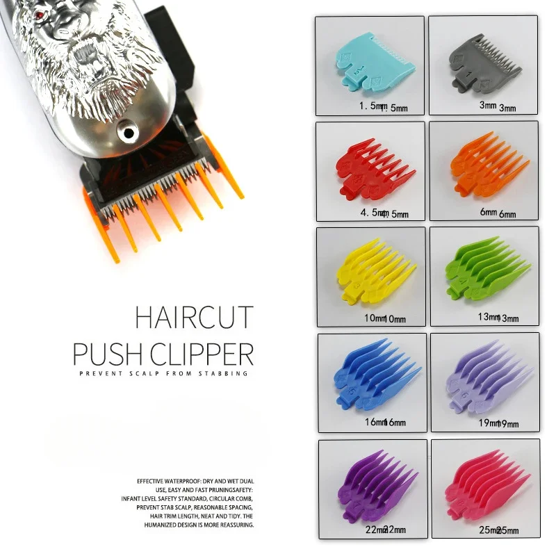 10pcs Barber Hair Clipper Limit Comb Guide Limit Comb Salon Cutting Guide Replacement Professional Hair Trimmers Styling Tools