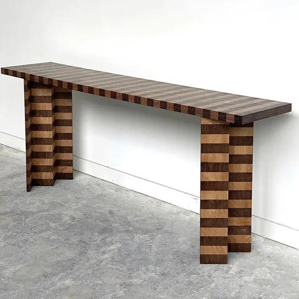 

mn Minimalist Durable Modern Wooden Console Tablehotel Lobbypassage Furnituregoods Rack Creative zebra Pattern Display Table@