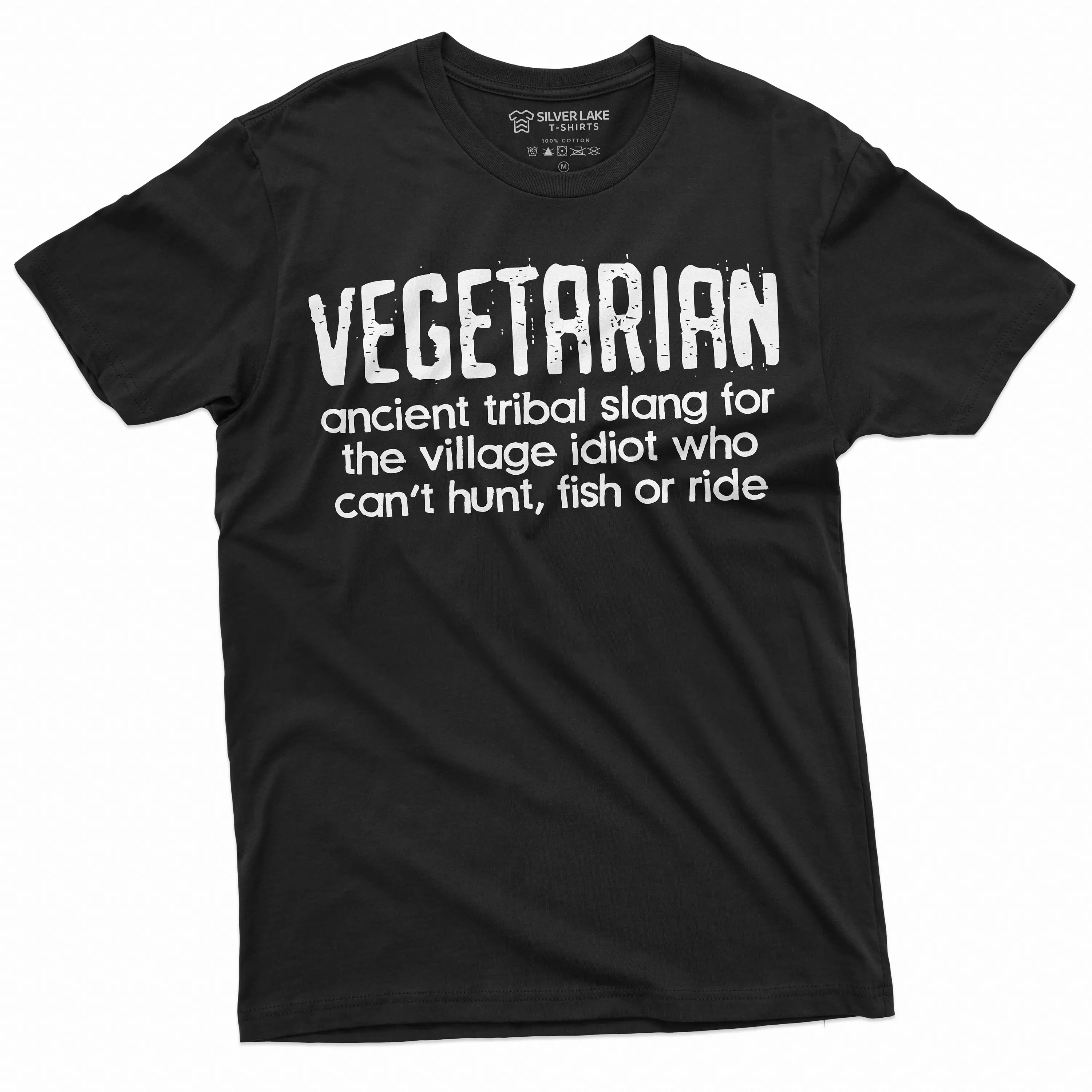 Vegetarian Funny Joke T Shirt Anti Vegan Rude Offensive Food Sarcastic Hunting s Fishing