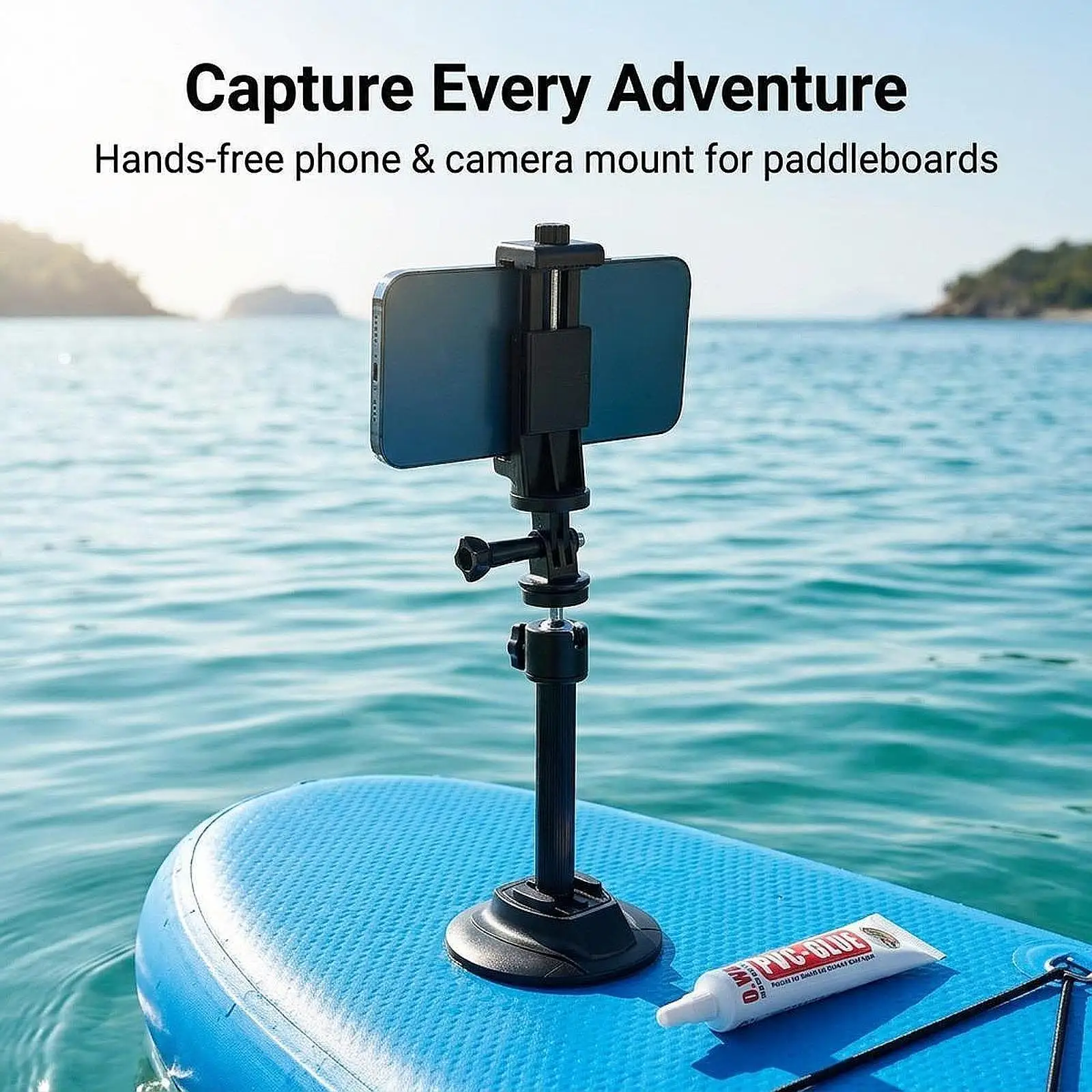 Kayak Phone Holder Kayak Accessory Easy to Install Professional Phone Mount Sports Camera Holder for Yachts Fishing Outdoor view 3