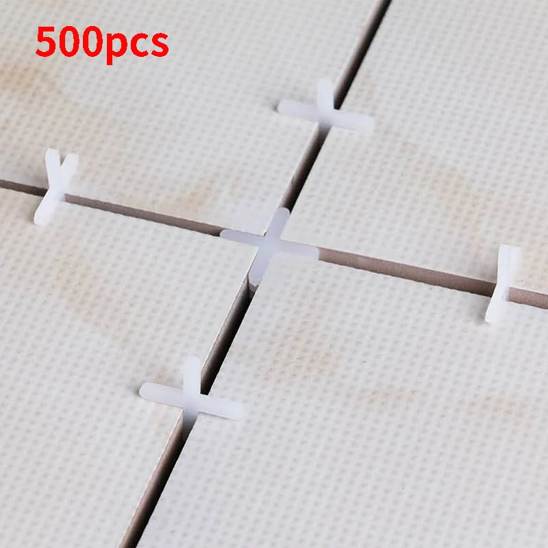 

500pcs 1/1.5/2/2.5/3mm Decoration Tool Ceramic Tiler Spacer Cross Plastic Tile Plumber Reuseable Leveling System Construction