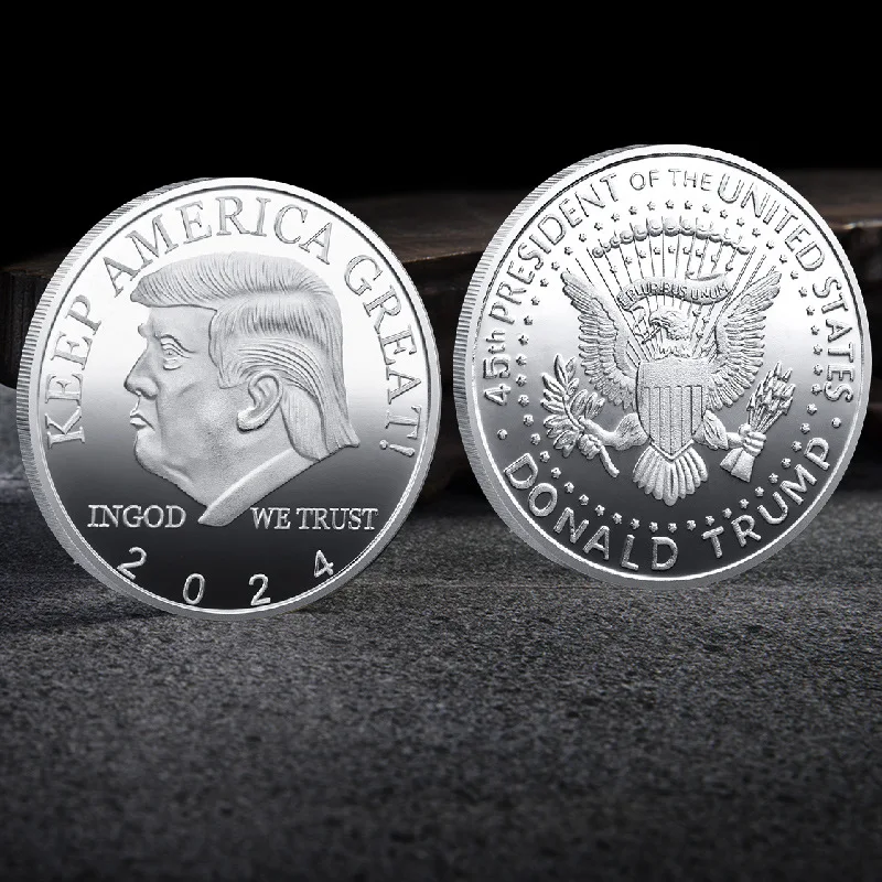 Keep America Great Trump 2024 Coin US President Donald Trump Commemorative Coin Gold, Silver 2024 Trump Coin Souvenirs and Gifts