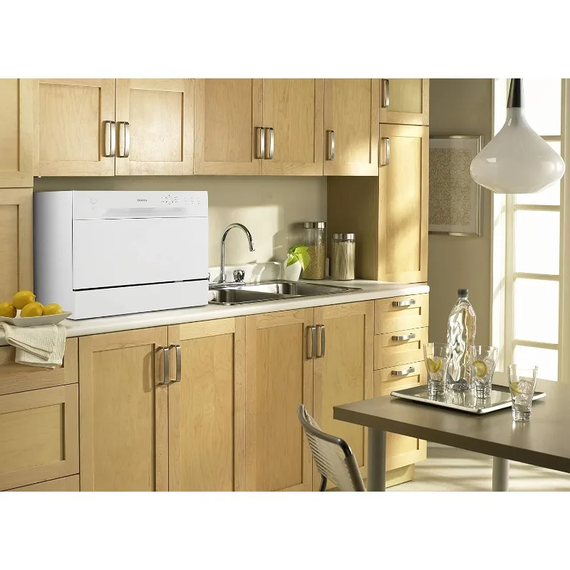 Danby DDW621WDB Countertop Dishwasher with 6 Place Settings, 6 Wash Cycles and Silverware Basket