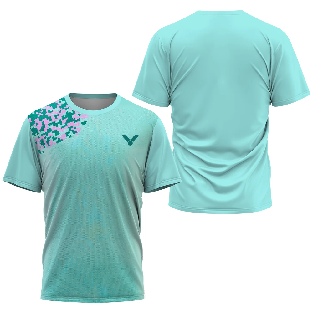 Brand New Men\'s T-shirt Table Tennis And Badminton Training Suit Summer Daily Sports Shirt Large Breathable Short Sleeve Top