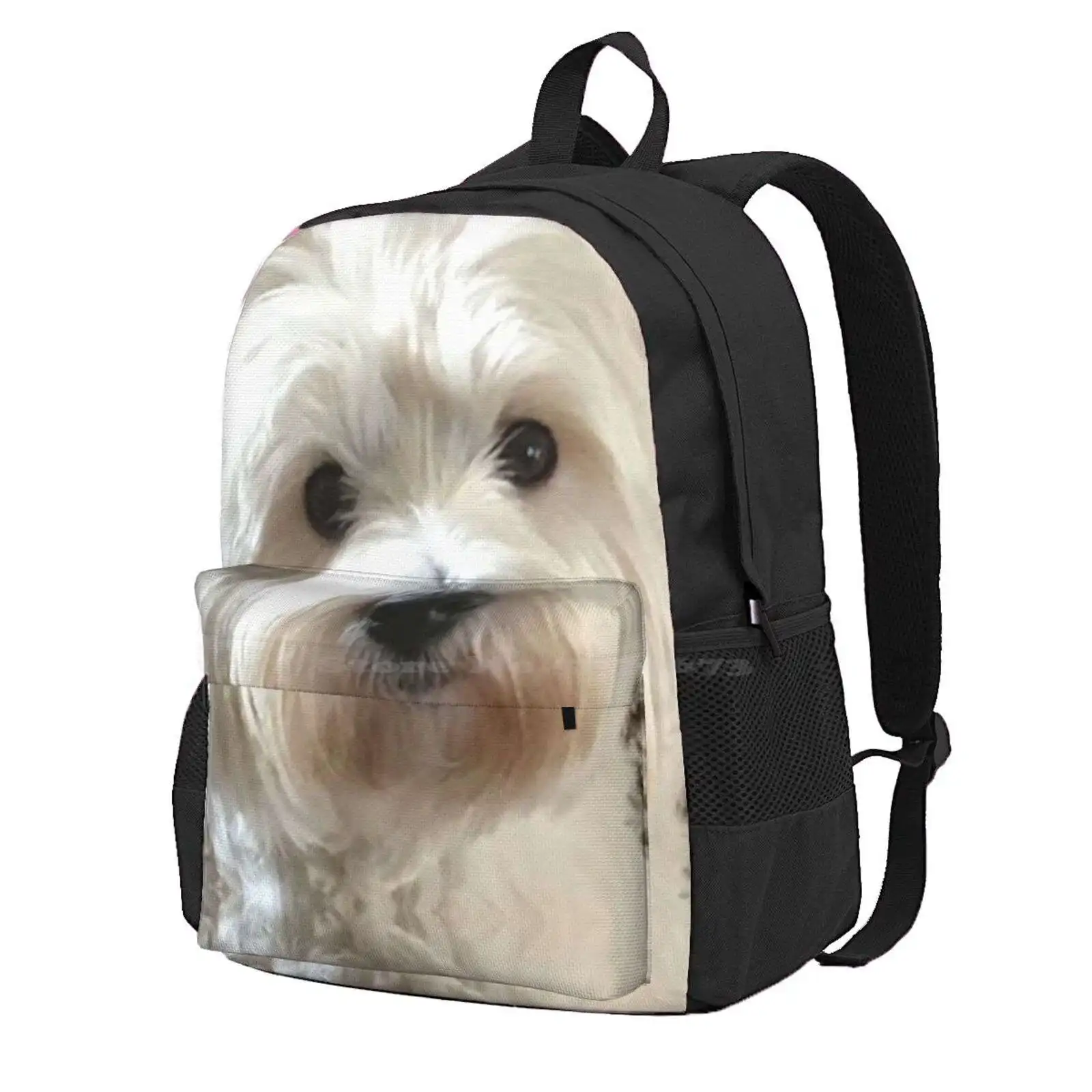 Westie Hot Sale Schoolbag Backpack Fashion Bags Westie Dog West Highland White Terrier Animal Pet Portrait Fluffy Cute Fur