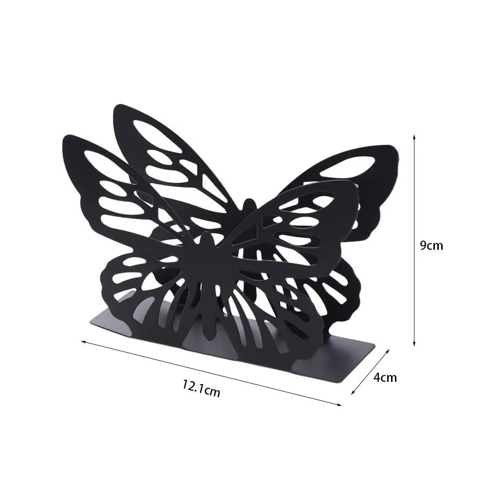 Spray Molding Butterfly Shaped Tissue Holder Creative Easy To Clean Iron Tissue Holder Waterproof Decoration Napkin Storage Rack