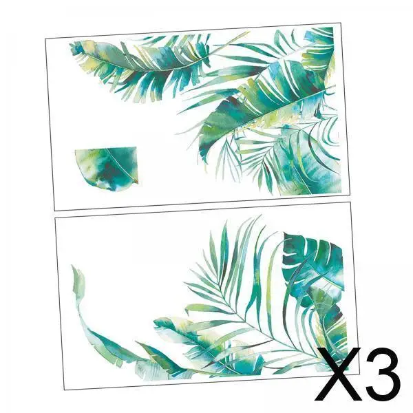 

Съемные ПВХ зеленые листья настенная художественная наклейка водостойкий домашний декор настенные наклейки для гостиной спальни кухня офис игровая комната